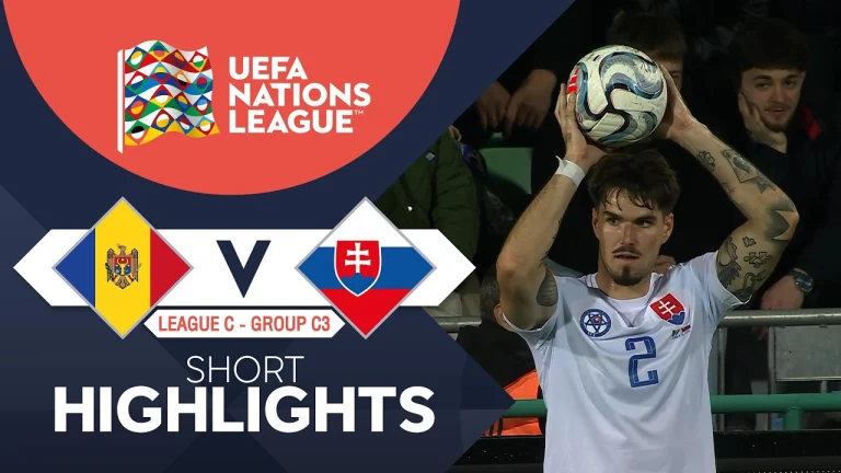 ไฮไลท์ฟุตบอล ยูฟ่า เนชั่นส์ลีก : Moldova vs Slovakia (07-10-69)