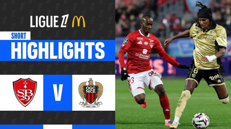 ไฮไลท์ฟุตบอล ลีกเอิง : Brest vs Nice (24-10-69)