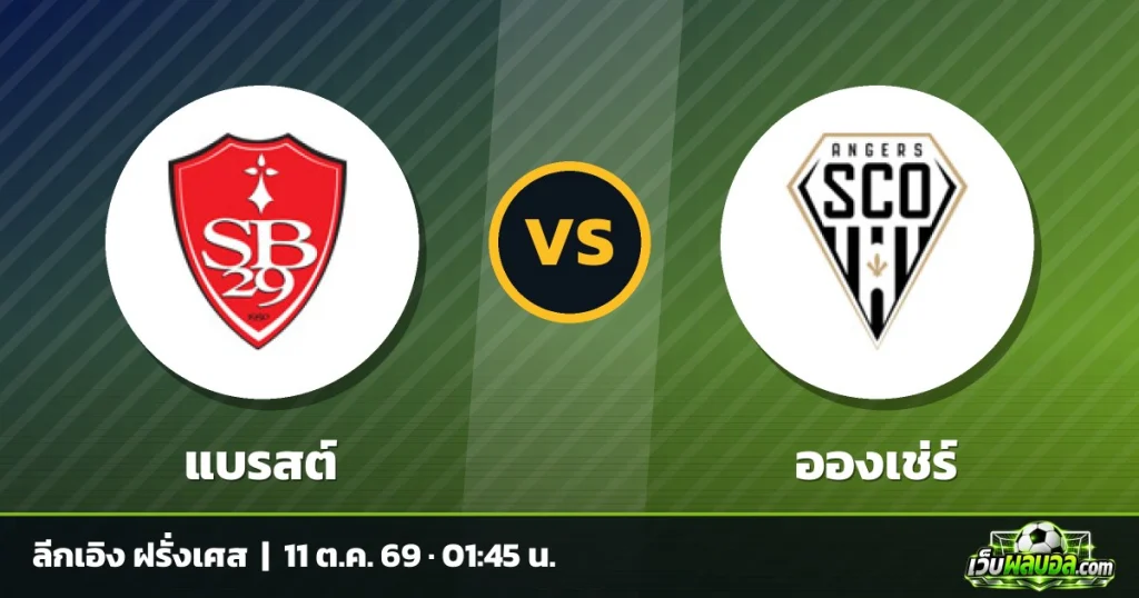 วิเคราะห์บอล แบรสต์ vs อองเช่ร์ ลีกเอิง ฝรั่งเศส 10 ตุลาคม 2569