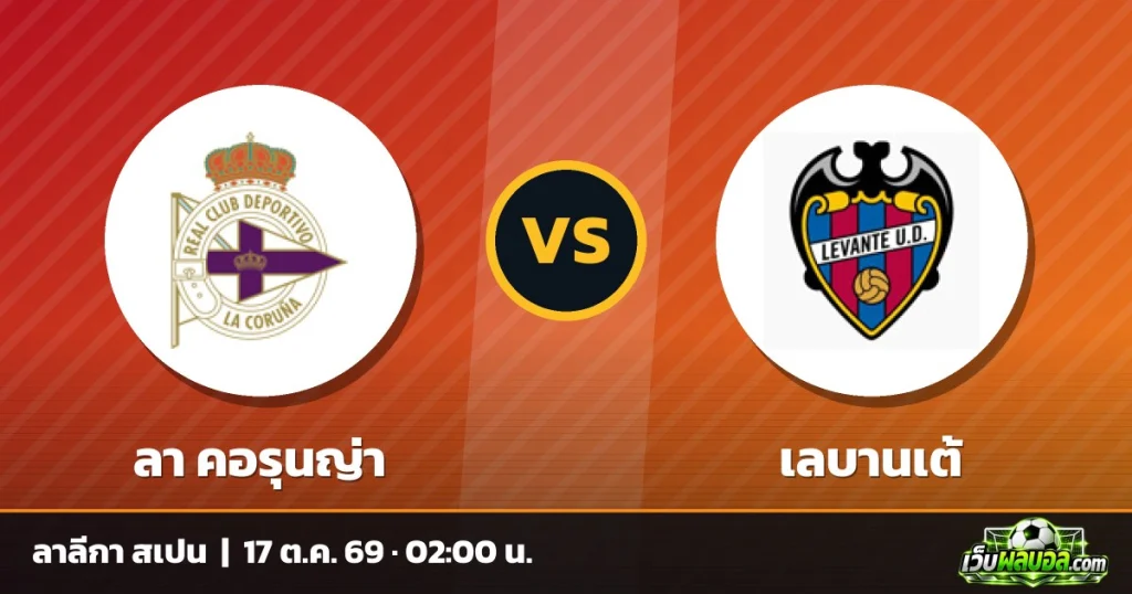 วิเคราะห์บอล ลา คอรุนญ่า vs เลบานเต้ ลาลีกา สเปน 16 ตุลาคม 2569