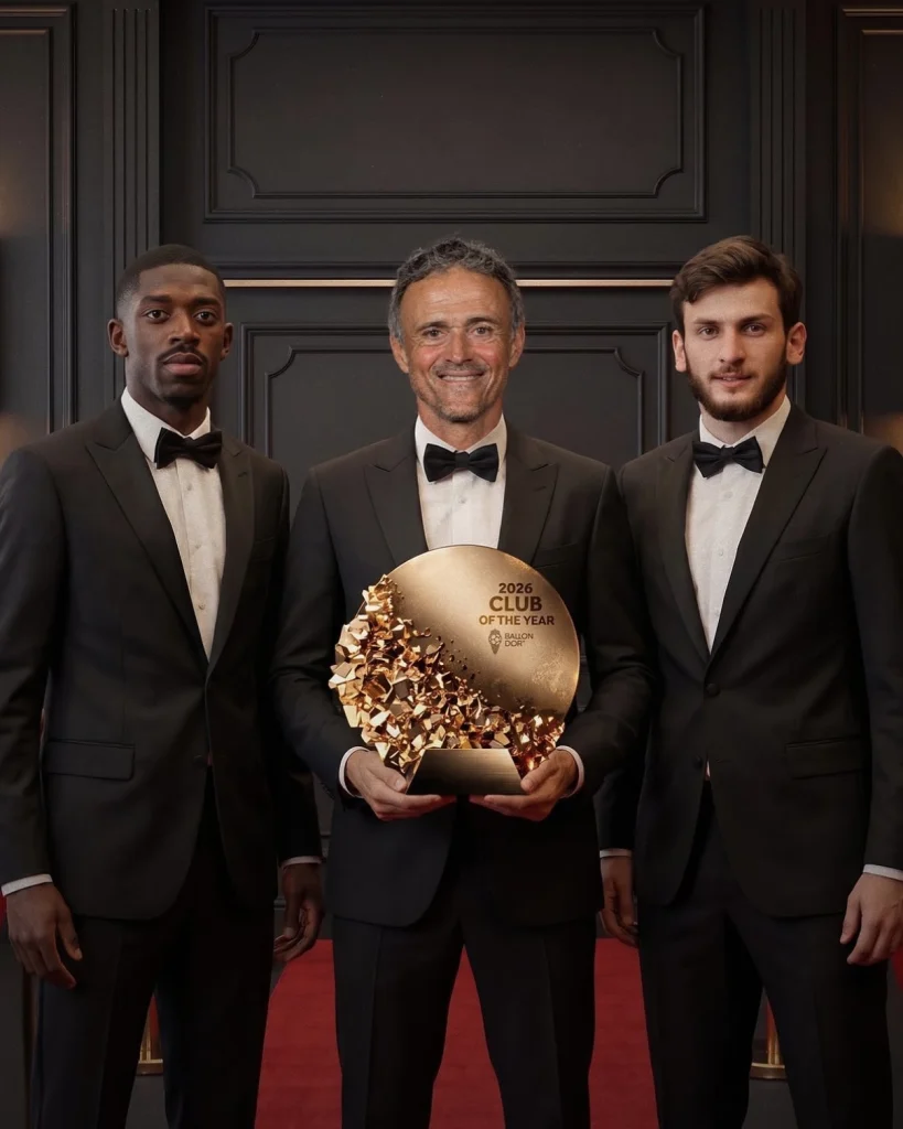 ปารีส แซงต์-แชร์กแมง คว้ารางวัลทีมยอดเยี่ยมแห่งปีในงาน Ballon d'Or 2026